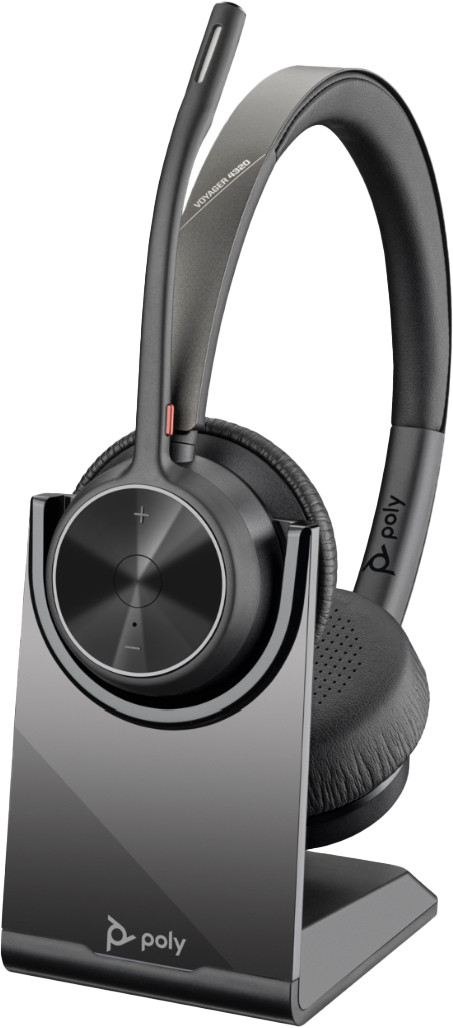 Poly Voyager 4320-M MS Draadloze Office Headset + Oplaadstandaard accessoire