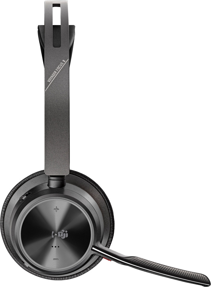 Poly Voyager Focus 2 MS Draadloze Office Headset linkerkant