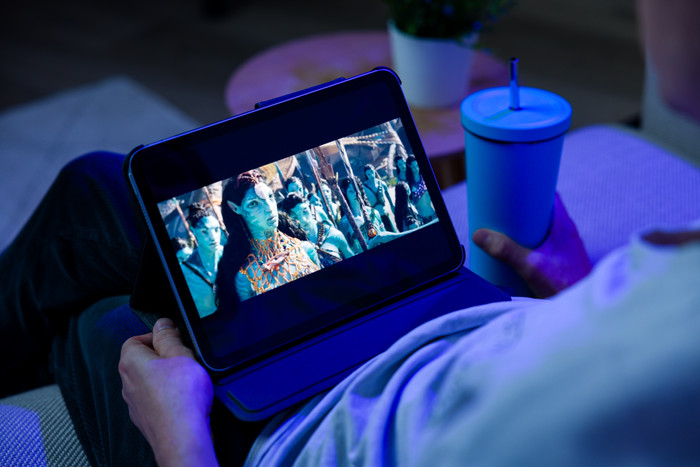 BlueBuilt Apple iPad (2025/2022) Book Case Zwart product in gebruik