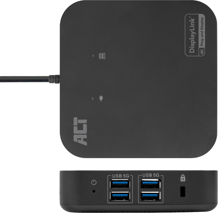 ACT USB-C Dual 4K Monitor DisplayLink Docking Station back
