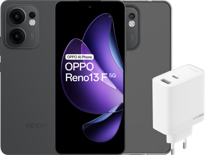 OPPO Reno 13 F 256GB Zwart 5G + Accessoirepakket Main Image
