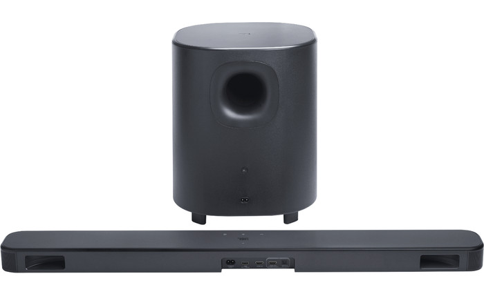 Philips Ambilight 65'' OLED760 4K (2025) + JBL Bar 500 M2 Zwart achterkant