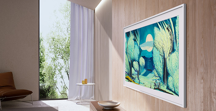 Samsung 43" The Frame LS03FA 4K (2025) product in gebruik