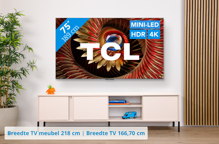 TCL 75" QD Mini-led C81K 4K (2025) visual Coolblue 1
