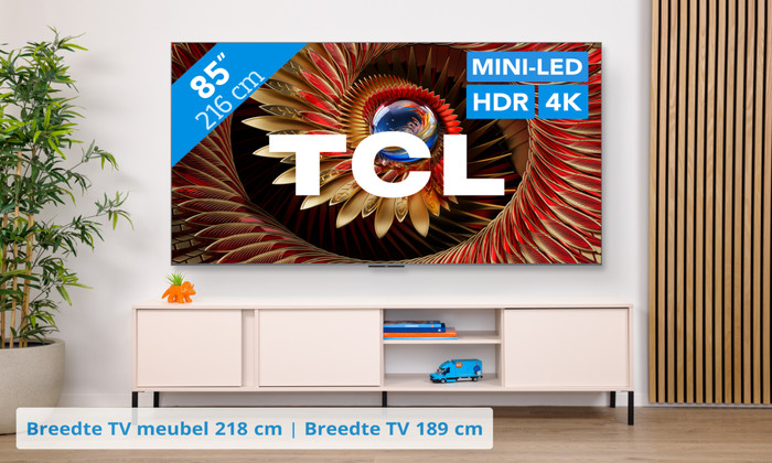 TCL 85" QD Mini-led C81K 4K (2025) visual Coolblue 1