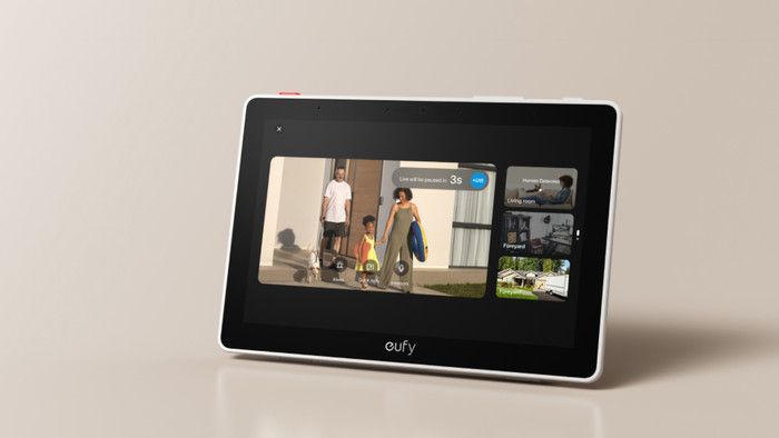 Eufy Solo Cam S340 Duo Pack + Smart Display E10 product in gebruik