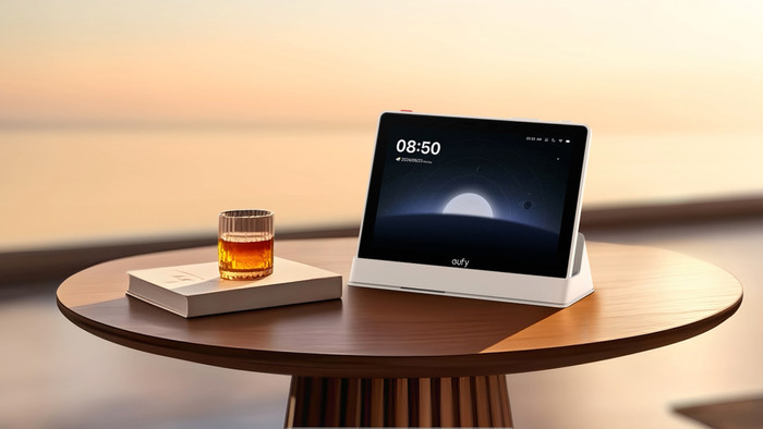 Eufy Solo Cam S340 Duo Pack + Smart Display E10 product in gebruik