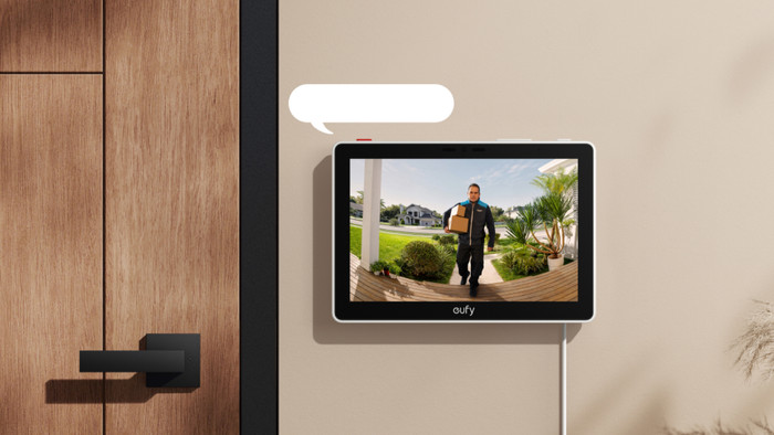 Eufy Solo Cam S340 Duo Pack + Smart Display E10 product in gebruik