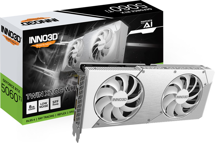 INNO3D GeForce RTX 5060 Ti TWIN X2 OC WHITE 8GB verpakking