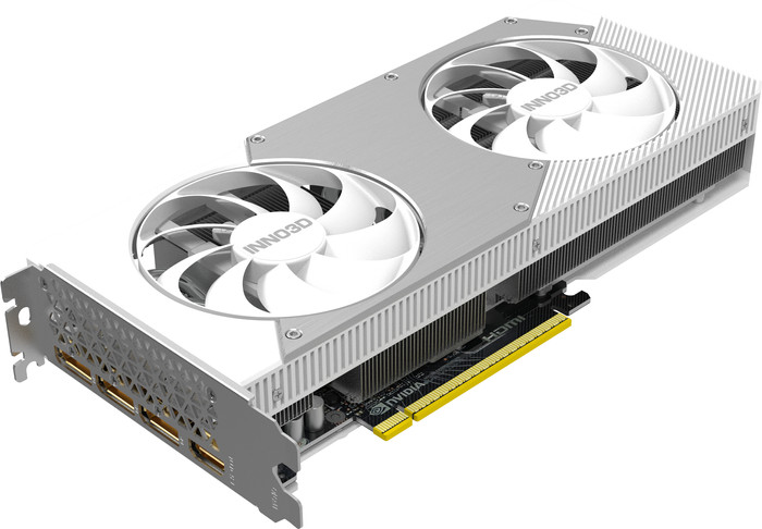 INNO3D GeForce RTX 5060 Ti TWIN X2 OC WHITE 8GB linkerkant