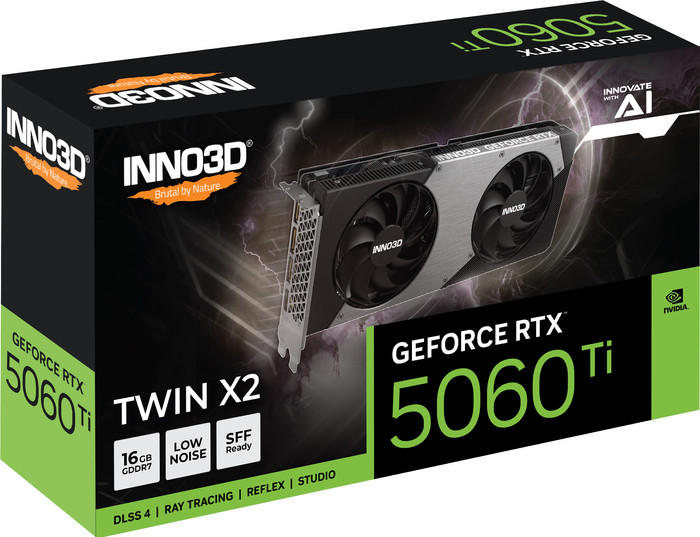 INNO3D GeForce RTX 5060 Ti TWIN X2 OC 16GB verpakking