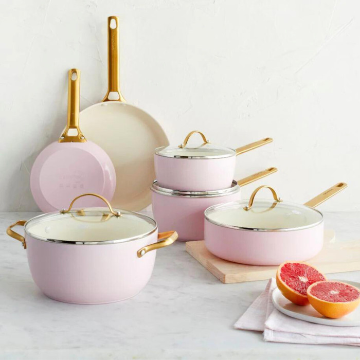 GreenPan Padova Reserve Batterie de Cuisine 10 Pièces Blush Pink visuel fournisseur