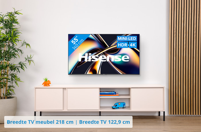 Hisense 55'' ULED Mini-Led U8Q (2025) + Hisense AX3120Q visual Coolblue 1
