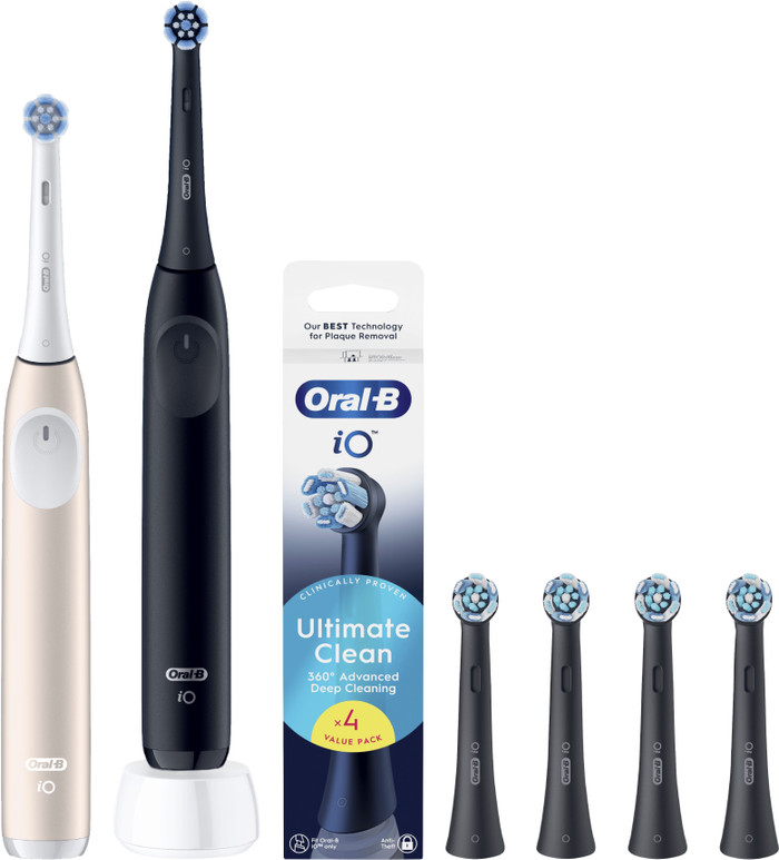 Oral-B iO 2 Doppelpack Schwarz und Rosa Vorteilspack Main Image
