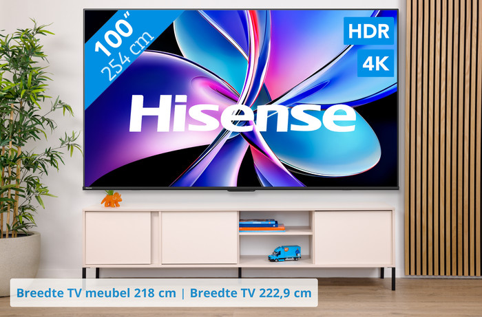 Hisense 100" PRO QLED E7Q (2025) visual Coolblue 1