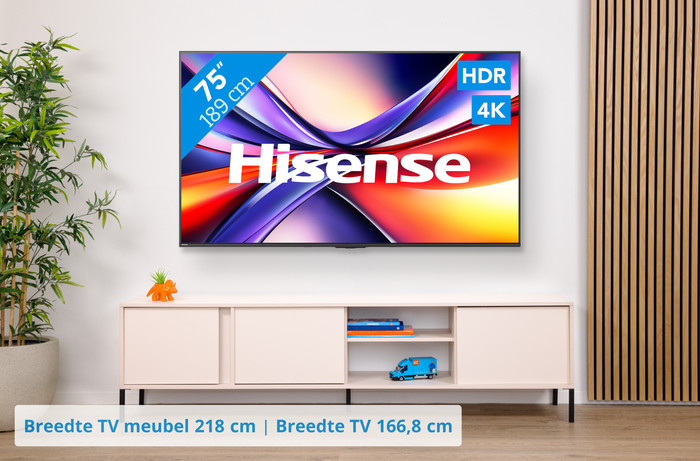 Hisense 75" QLED A7Q (2025) visual Coolblue 1