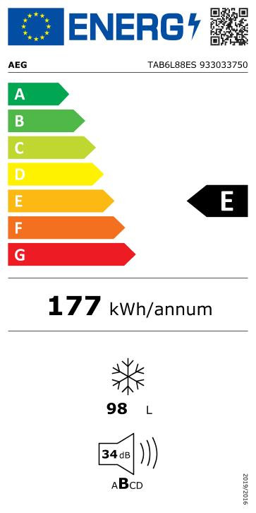 AEG TAB6L88ES energielabel