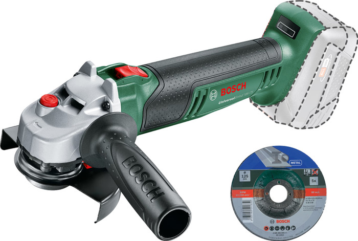Bosch UniversalGrind 18V-75 (without battery) + Bosch Grinding Disc Metal 125mm 5 Units Main Image