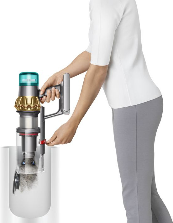 Dyson V15 Detect Absolute Gold produkt in gebrauch