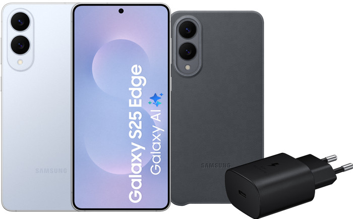 Samsung Galaxy S25 Edge 256GB Blauw 5G + Accessoirepakket Main Image