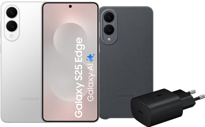 Samsung Galaxy S25 Edge 512GB Silver 5G + Accessory Pack Main Image