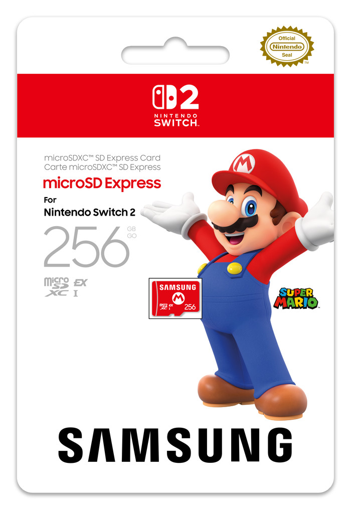 Samsung MicroSD Express Nintendo Switch 2 256GB verpackung