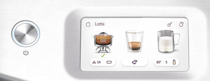 Sage Barista Touch Impress Cold Brushed Stainless Steel detail