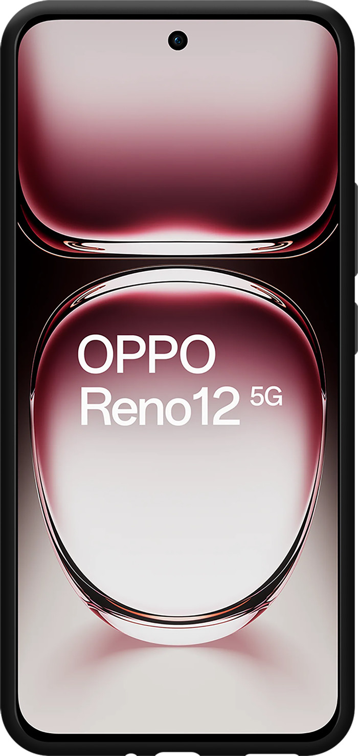 OPPO Reno12 256GB Black 5G + Just in Case Back Cover Black front