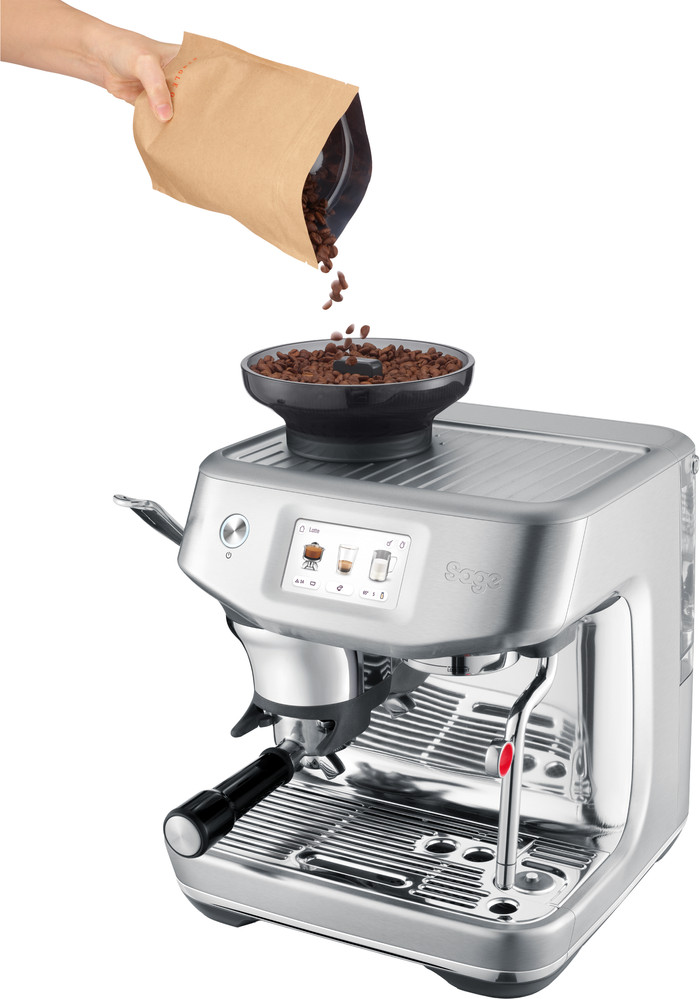 Sage Barista Touch Impress Cold Brushed Stainless Steel detail