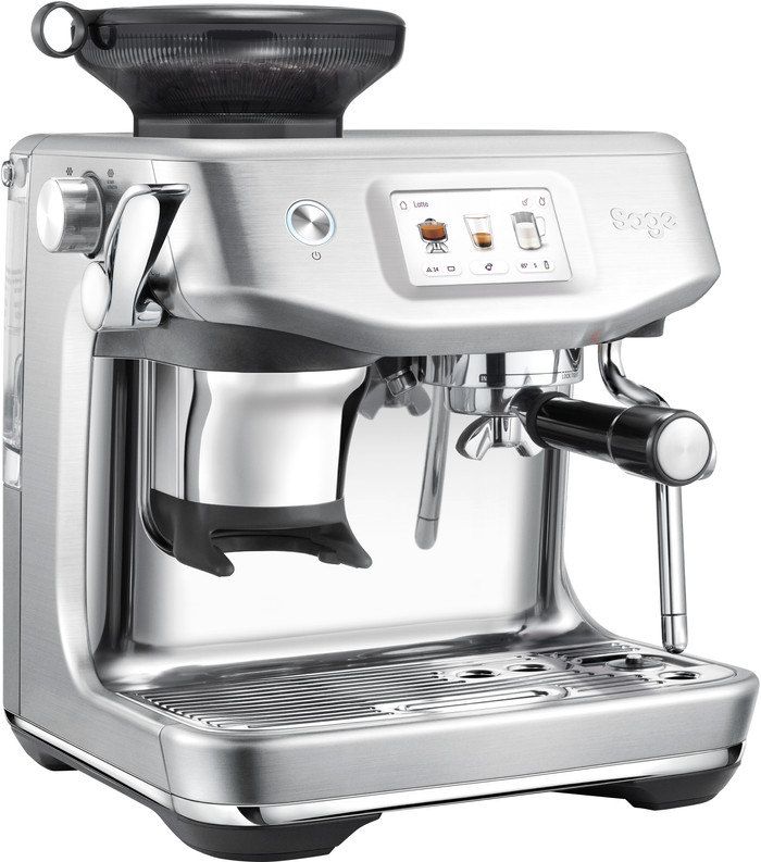 Sage Barista Touch Impress Cold Brushed Stainless Steel detail