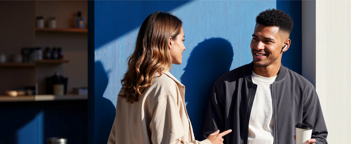 Soundcore Liberty 5 Wit product in gebruik