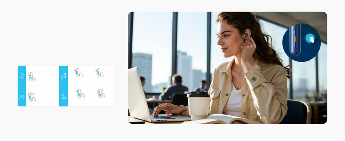 soundcore Liberty 5 Blue product in use