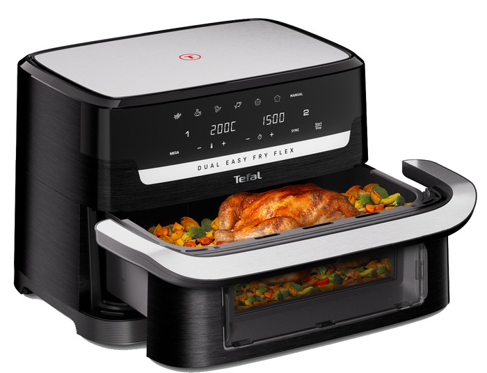 Tefal Dual Easy Fry Flex EY9228 produkt in gebrauch