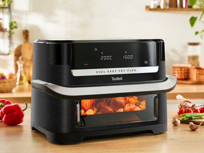 Tefal Dual Easy Fry Flex EY9228 produkt in gebrauch