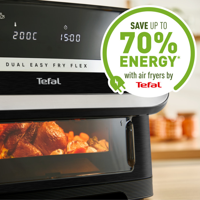 Tefal Dual Easy Fry Flex EY9228 produkt in gebrauch