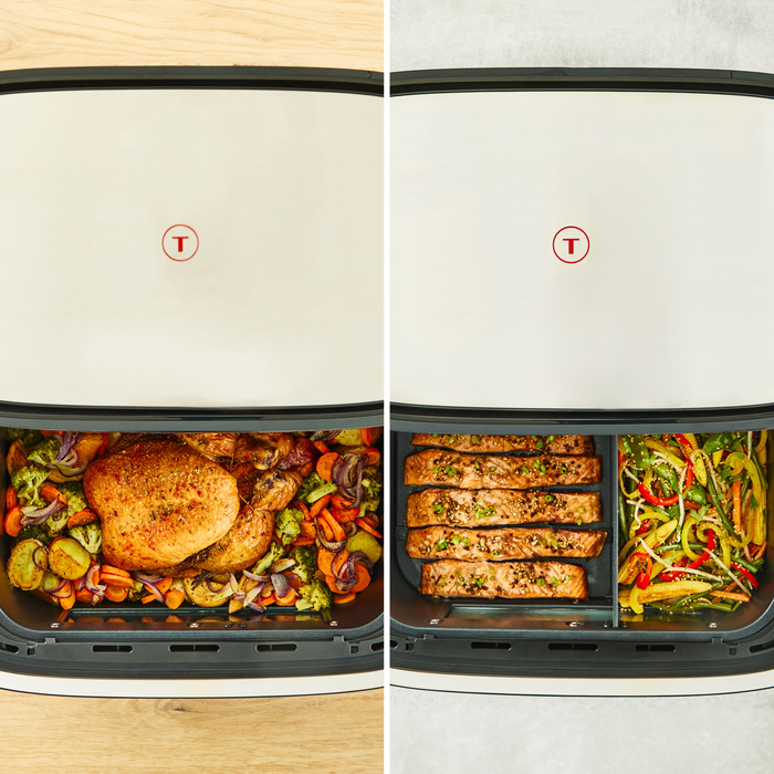 Tefal Dual Easy Fry Flex EY9228 produkt in gebrauch