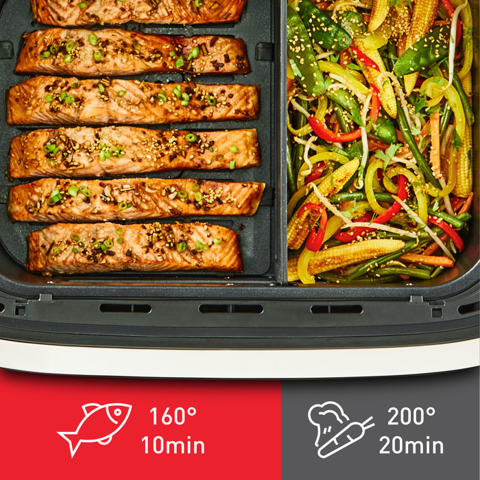 Tefal Dual Easy Fry Flex EY9228 produkt in gebrauch