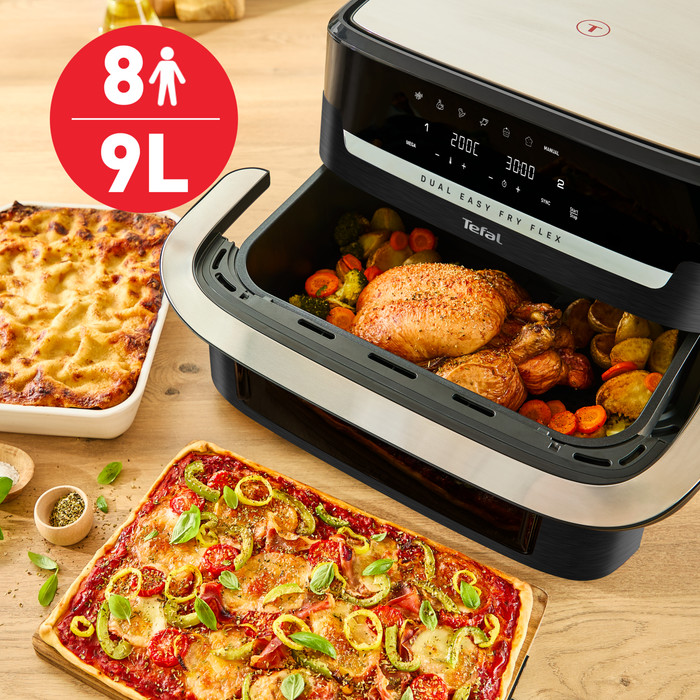 Tefal Dual Easy Fry Flex EY9228 produkt in gebrauch