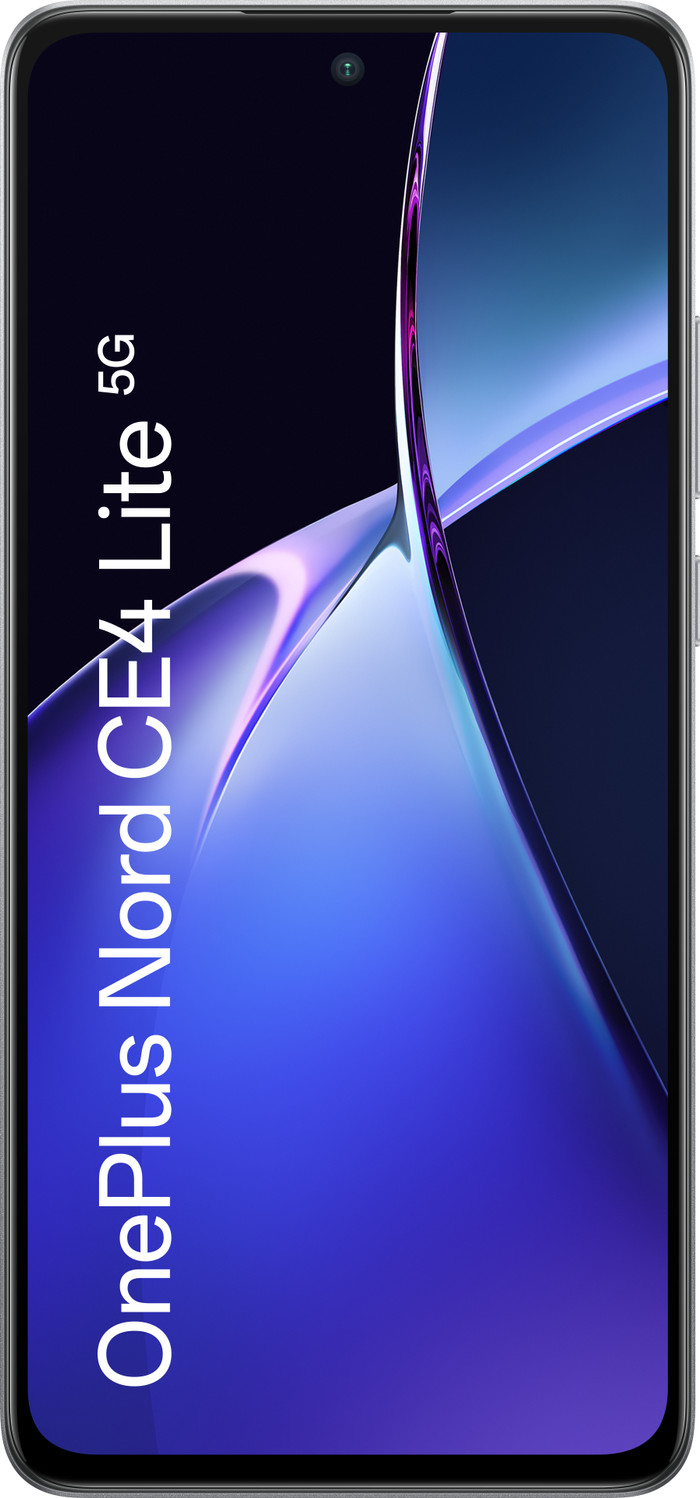 OnePlus Nord CE 4 Lite 256GB Grijs 5G + OnePlus Oplader 80W met 2 Poorten + Usb C kabel voorkant
