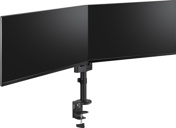 Neomounts NEXT Lite DS60-425BL2 Ruimtebesparende Monitorarm Zwart product in gebruik
