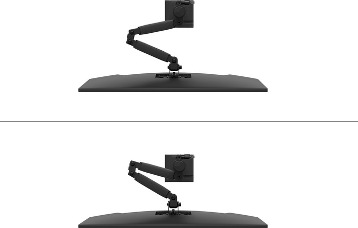 Neomounts NERO DS60-600BL1 Monitorarm Zwart bovenkant