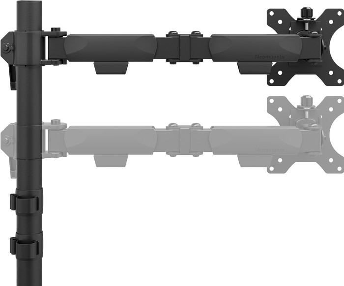 Neomounts NERO DS60-600BL1 Monitorarm Zwart achterkant