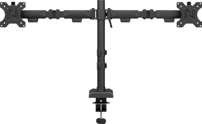 Neomounts NERO DS60-600BL2 Monitorarm Zwart voorkant