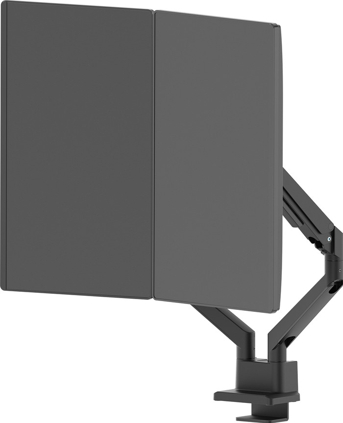 Neomounts NEXT Slim DS70-250BL2 Monitorarm Gasgeveerd Zwart product in gebruik