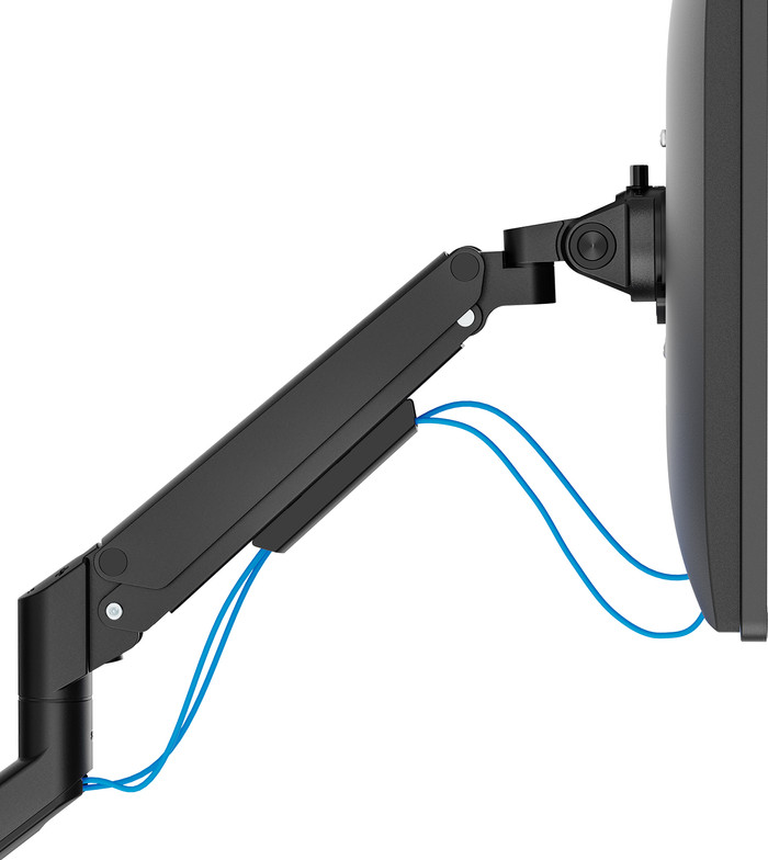 Neomounts NEXT Slim DS70-250BL2 Monitorarm Gasgeveerd Zwart product in gebruik