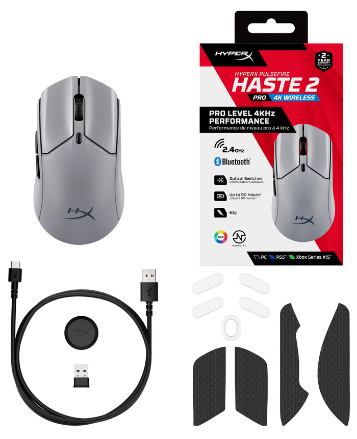 HyperX Pulsefire Haste 2 Pro 4K Wireless Gaming Mouse combined product