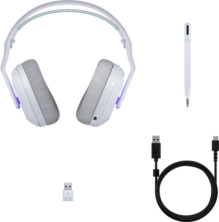 Logitech G522 Lightspeed Draadloze Gaming Headset Wit accessoire
