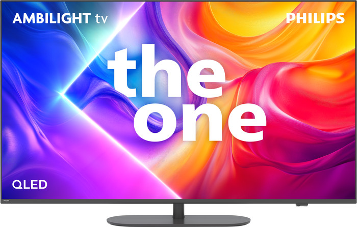 Philips Ambilight 50" PUS9000 QLED 4K (2025) + JBL Bar 300 M2 Zwart voorkant