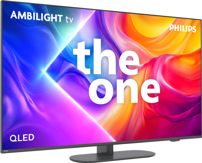 Philips Ambilight 50" PUS9000 QLED 4K (2025) + JBL Bar 300 M2 Zwart voorkant