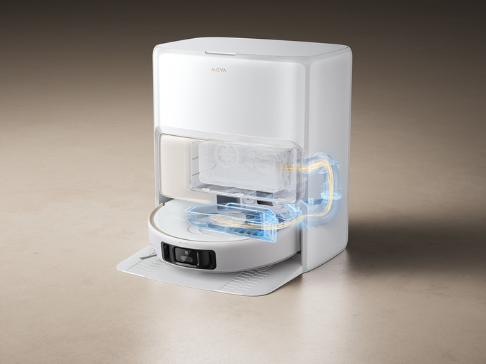 Mova V50 Ultra Complete White product in gebruik